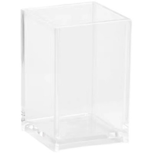 ins风高颜值透明笔筒亚克力收纳盒学生办公室桌面儿童女孩轻奢高级感男孩大容量一体可爱文具整理塑料化妆刷