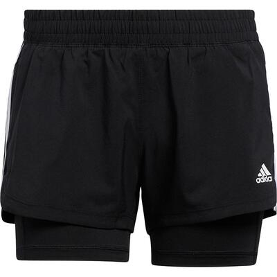 Adidas/阿迪达斯正品PACER 3S 2 IN 1夏季训练运动女子短裤GL7686
