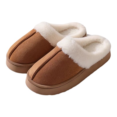 冬季加厚棉拖鞋女外穿男士棉拖鞋