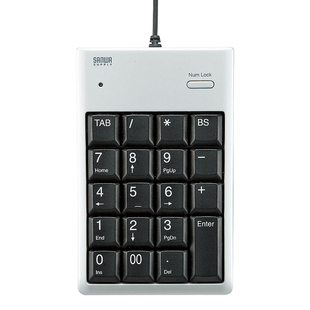 日本sanwa山业电脑小数字键盘有线财务会计适用独立外接迷你小型