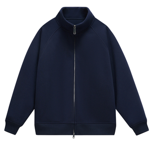 新款春秋加绒加厚500g克重磅连帽卫衣开衫外套男女春秋季学生上衣