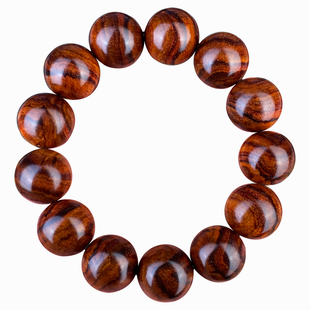 正宗海南黄花梨手串海黄糠梨老料爆满虎皮纹对眼鬼脸手链文玩佛珠