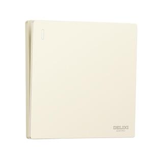 德力西官方旗舰开关插座面板中古奶油风汝窑五孔墙壁插816米绒白