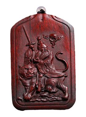 小叶紫檀张天师吊坠手把件