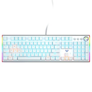 狼蛛108键机械键盘鼠标套装热插拔F3020电竞游戏台式笔记本青红茶