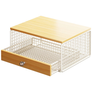 厨房微波炉置物架台面烤箱小家电储物架带抽屉收纳架抽屉式整理架