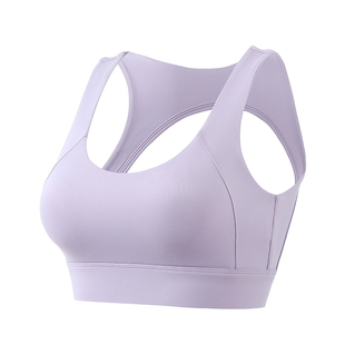 annerun高强度防震运动内衣跑步健身瑜伽背心带胸垫外穿美背文胸