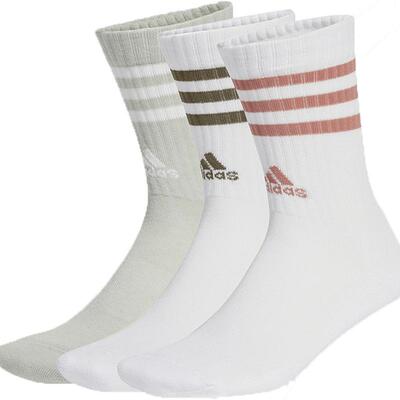 滔搏adidas阿迪达斯男女同款运动休闲长袜中筒袜三双装JG5854