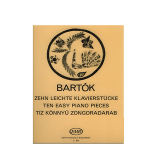 巴托克 十首简易钢琴小品 1908年 钢琴独奏 布达佩斯原版进口乐谱书 Bartok Bela Ten Easy Piano Pieces Z 300
