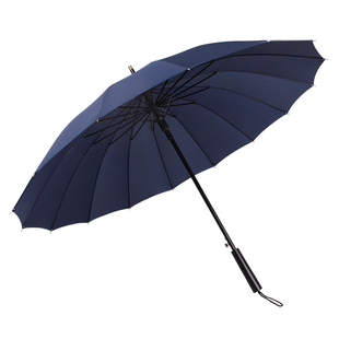 雨伞长柄男大号超大直柄简约直杆抗风黑色双人自动定制logo广告伞