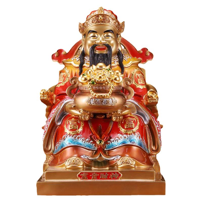 文财神爷像供奉家用客厅彩绘