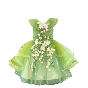 高级感女童礼服公主裙夏季儿童走秀主持人演出服小女孩花仙子裙子