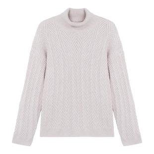 【可机洗羊毛】BODYDREAM高领毛衣羊毛混纺针织衫人字纹复古线衣