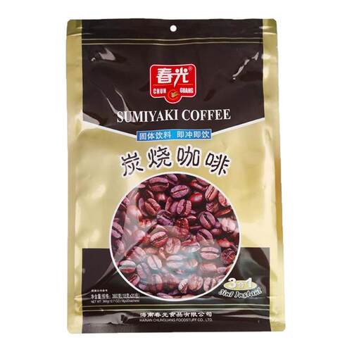 海南特产春光炭烧咖啡360g*2袋特浓速溶3合1碳烧咖啡粉冲饮
