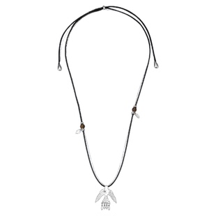 飞鸟系列·心羽迹·飞鸟沉香皮绳项链女款