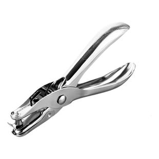 华杰手持打孔机文具装订打孔器单孔活页手动小型打洞机器全金属省力耐用活页本火车票检票打孔钳