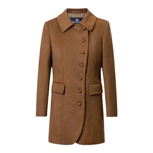 Aquascutum/雅格狮丹女士毛呢大衣中长款羊毛外套Q4850ML041