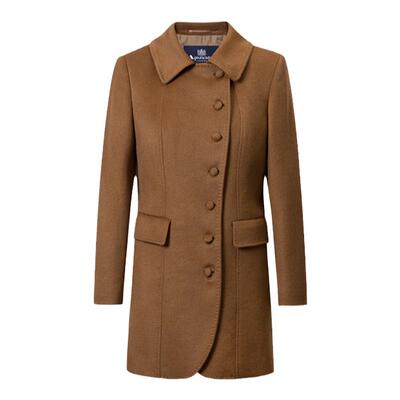 Aquascutum/雅格狮丹女士毛呢大衣中长款羊毛外套Q4850ML041