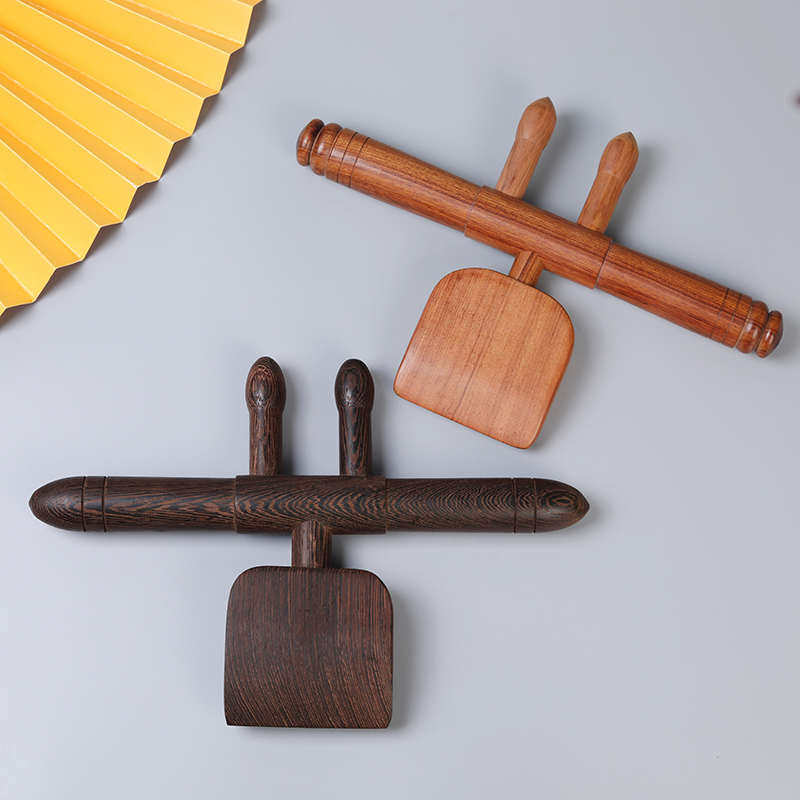 鸡翅木升阳铲刮痧铲檀木擀筋棒背部按摩疏通经络拨筋棒点穴推背棒