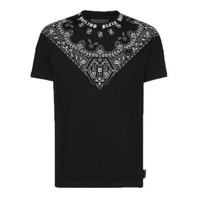 PHILIPP PLEIN 男士Paisley头巾圆领短袖T恤