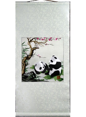 牡丹家居特色工艺装饰画礼品湘绣
