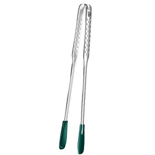 加厚316L不锈钢韩式烤肉夹子硅胶加长烧烤夹厨房牛排夹防烫食品夹