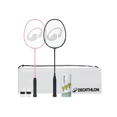 迪卡侬乐羽二号羽毛球拍套装羽毛拍复合碳素女生BR190正品IVE1