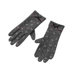 春秋女士抓绒手套薄款秋冬季开车驾驶骑行骑车专用防滑保暖可触屏