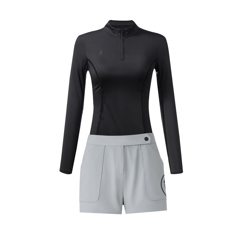 TASHI GOLF 蕾丝长袖上衣ig高尔夫女装速干弹力修身运动短裤子