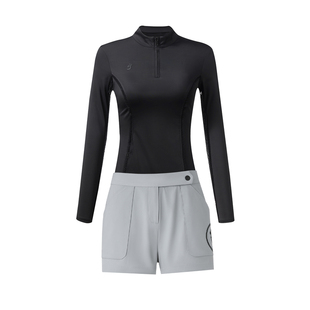 TASHI GOLF 蕾丝长袖上衣ig高尔夫女装速干弹力修身运动短裤子