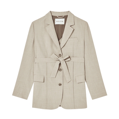 棉麻感西装外套MSLAN通勤