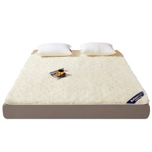 罗兰家纺羊毛床垫软垫家用加厚保暖冬天床褥垫被1.8m防滑冬季褥子