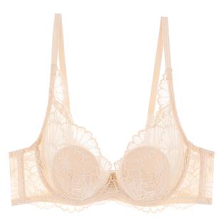 夏娃的诱惑兔耳棉垫女内衣大胸显小防下垂收副乳薄款全罩杯文胸女