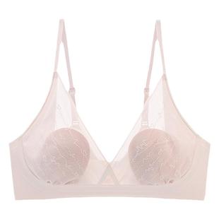 华歌尔Wacoal 薄款花瓣杯透气性感舒适无钢圈大胸文胸内衣UC15C4