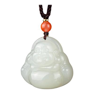 七彩云南和田玉黄口料佛公