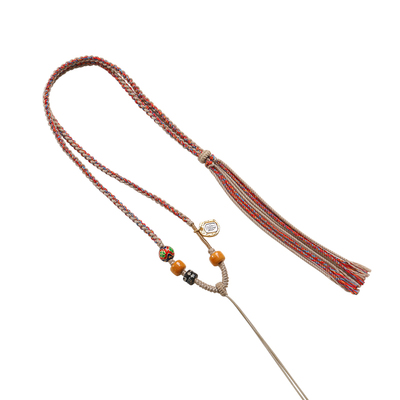 藏式手搓棉项链绳横穿吊坠挂绳