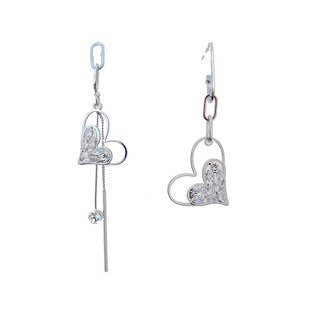 对你动心了七夕耳线925银高端耳环2025年新款潮气质网红爱心耳饰