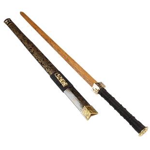 龙泉百兵堂长剑鸡翅木制汉剑一体剑身秦王剑练习道具武术剑未开刃