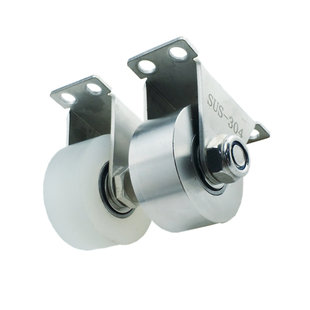 不锈钢轨道轮拖车推车滑轮滑轮轴承重型槽轮推拉门移门导轨定轮子