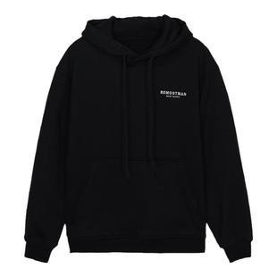 MOST/姆氏德黑色连帽卫衣男新款宽松秋冬加绒休闲外套C44317253