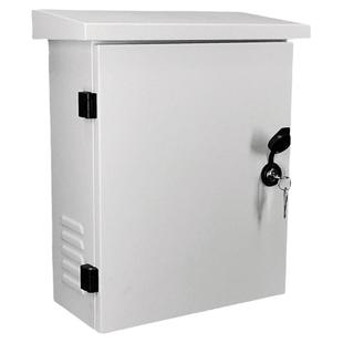 加厚监控网络设备箱强弱电布线户外防水抱杆室内壁挂斜顶款机柜