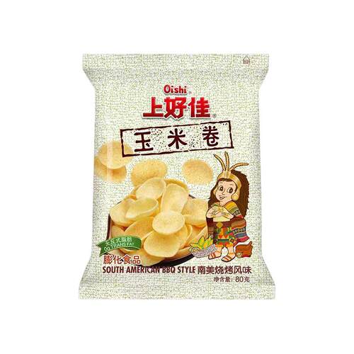 上好佳田园玉米卷薯条薯片鲜虾片大包80g袋装膨化食品儿童零食