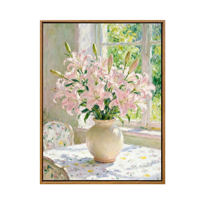 雅调百合花卉diy数字油画材料包