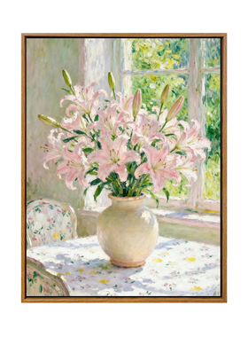 雅调百合花卉diy数字油画材料包
