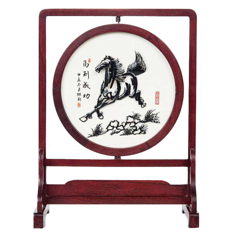 芜湖铁画可旋转摆件伴手礼迎客松一帆风顺喜上眉梢徽韵马到成功