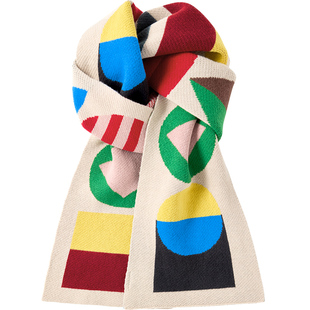 【奇趣乐园100%棉】伊米伦新款儿童围巾冬季保暖男孩女童纯棉围脖