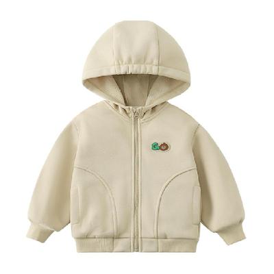 齐齐熊连帽卫衣加绒外套