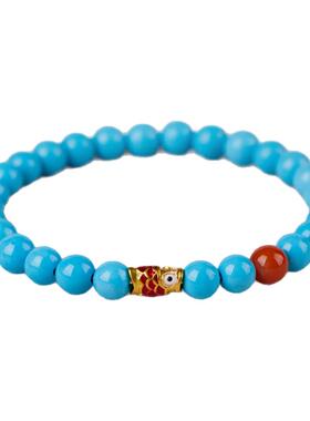 绿松石手串考研上岸锦鲤手链女款