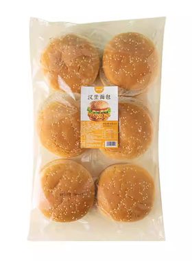 焙小姐汉堡胚面包0添加加热即食