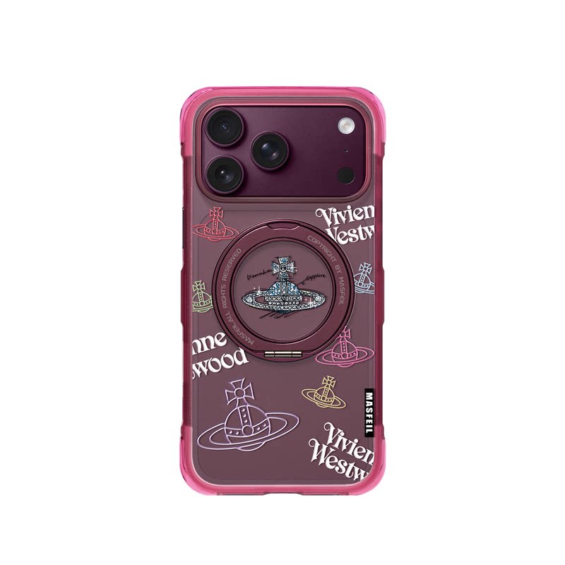 MASFEIL× 潮牌土星适用iPhone18Promax手机壳新款ip18磁吸带支架Go5苹果17Pro保护套支点全包高级感17pm网红